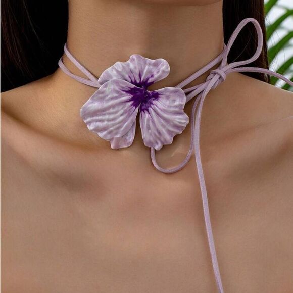 Flower necklace N642 - Picture 1 of 4